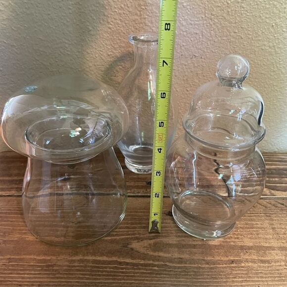 Vintage Libbey Glass Mushroom & Apothecary Vintage Glass Container & Glass Vase - Picture 7 of 15